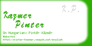 kazmer pinter business card