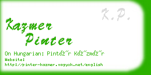 kazmer pinter business card